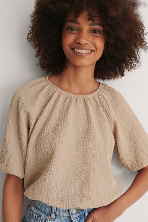 Mink Balloon Sleeve Top