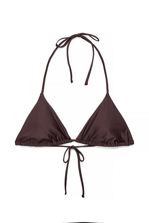 Brown Triangle Bikini Top