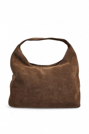 Brown Cabas triangle en daim