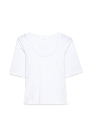 White U-Neck Tee