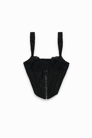 Black Underwired Lace Corset