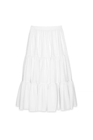White Voluminous Maxi Skirt