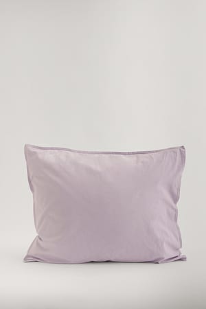 Pale Purple Organischer Kissenbezug aus gewaschener Baumwolle