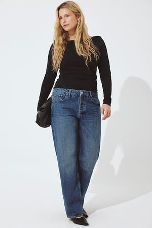 Mid Blue Way jeans med lige pasform og mellemhøj talje