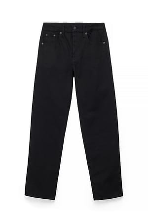 Black Way rechte jeans met halfhoge taille