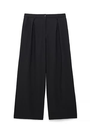 Black Weite Anzughose mit hoher Taille