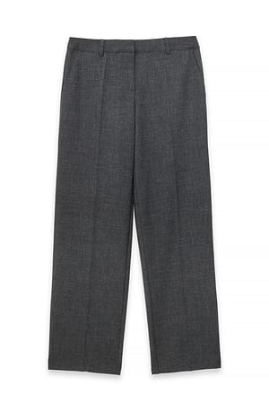 Dark Grey Vida byxor med mellanhög midja