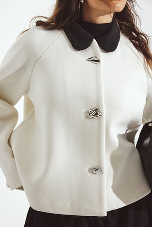 White Jacke aus Wollmischung
