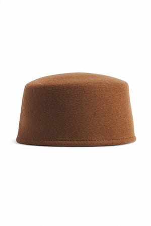 Brown Pillbox-lue i ull