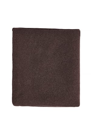 Brown Wool Knitted Scarf