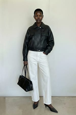 White Jean court taille haute Yard