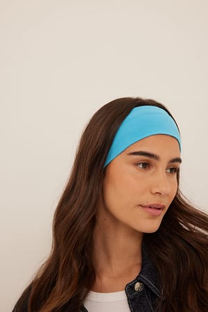 Aqua Blue Bio-Haarband aus Jersey