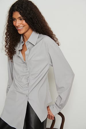 Grey Asymmetrisch shirt