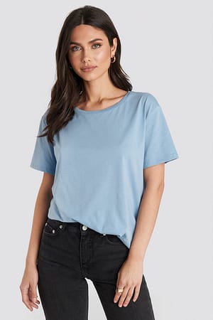 Dusty Light blue Basic Oversize T-Shirt