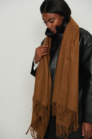 Brown Schal aus Wollmischung