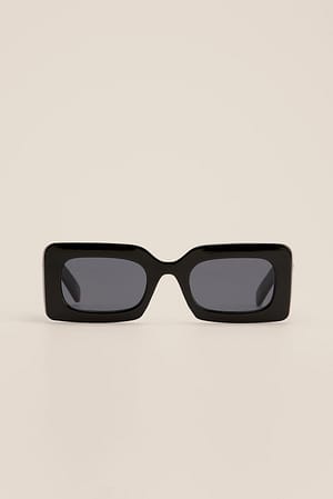 Black Sonnenbrille mit großem Rahmen