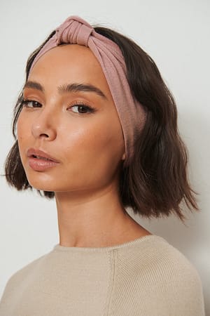 Dusty Pink Kopfband mit Knoten