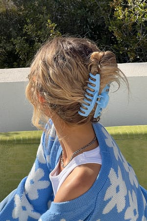 Blue Große runde Haarspange