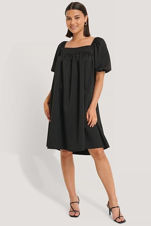 Black Strukturiertes Kleid