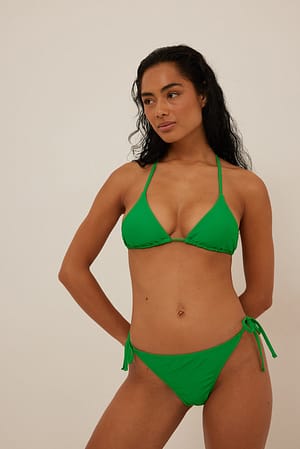 Green Bikinibroekje met strikbandjes