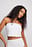 Top bandeau recortado