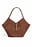 große dreieckige Wildleder-Tasche