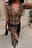 Checked High Slit Maxi Dress