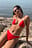Triangel-Bikini-Oberteil mit Kontrast