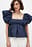 Denim Flounce Top