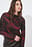 Draped Printed Mesh Top