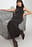 Maxikleid mit drapierter Taille