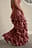 Fitted Ruffle Hem Maxi Dress