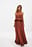 Flounce Waist Halterneck Maxi Dress