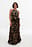 Flounce Waist Halterneck Maxi Dress