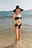 Bandeau-Bikini-Oberteil mit Golddetail