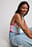 Top puntiagudo con cuello halter