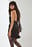 Hammered Satin Tie Back Mini Dress