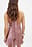 Hammered Satin Tie Back Mini Dress