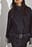 High Neck Fold Up Detail Denim Jacket