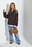 High Neck Zipped Knitted Sweater