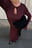 Knitted Keyhole Frill Midi Dress