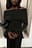 Schulterfreier Strickpullover mit Fransen