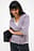 Knitted Puff Sleeve Wool Blend Cardigan