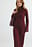 Knitted Ribbed Turtleneck Maxi Dress