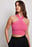 Geribde gebreide crop top