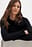 Knitted Round Neck Frill Top