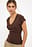 Knitted V-Neck Short Sleeve Top