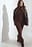 Knitted Wool Blend Turtleneck Maxi Dress