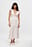 Lace Insert Frill Sleeve Midi Dress