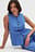 Linen Blend Button Front Vest